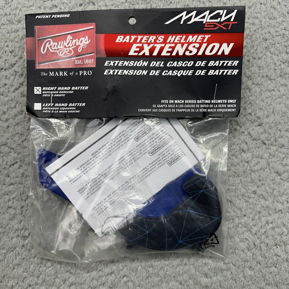 Rawlings Baseball MEXTR-R7 Mach EXT Blue Right Handed Batter's Helmet Extension